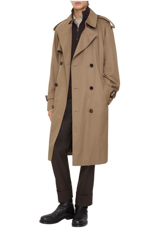 Long Gabardine Chestwood Trench Coat