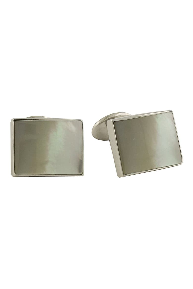 Sterling Silver Cuff Links, Main, color, MOTHER OF PEARL