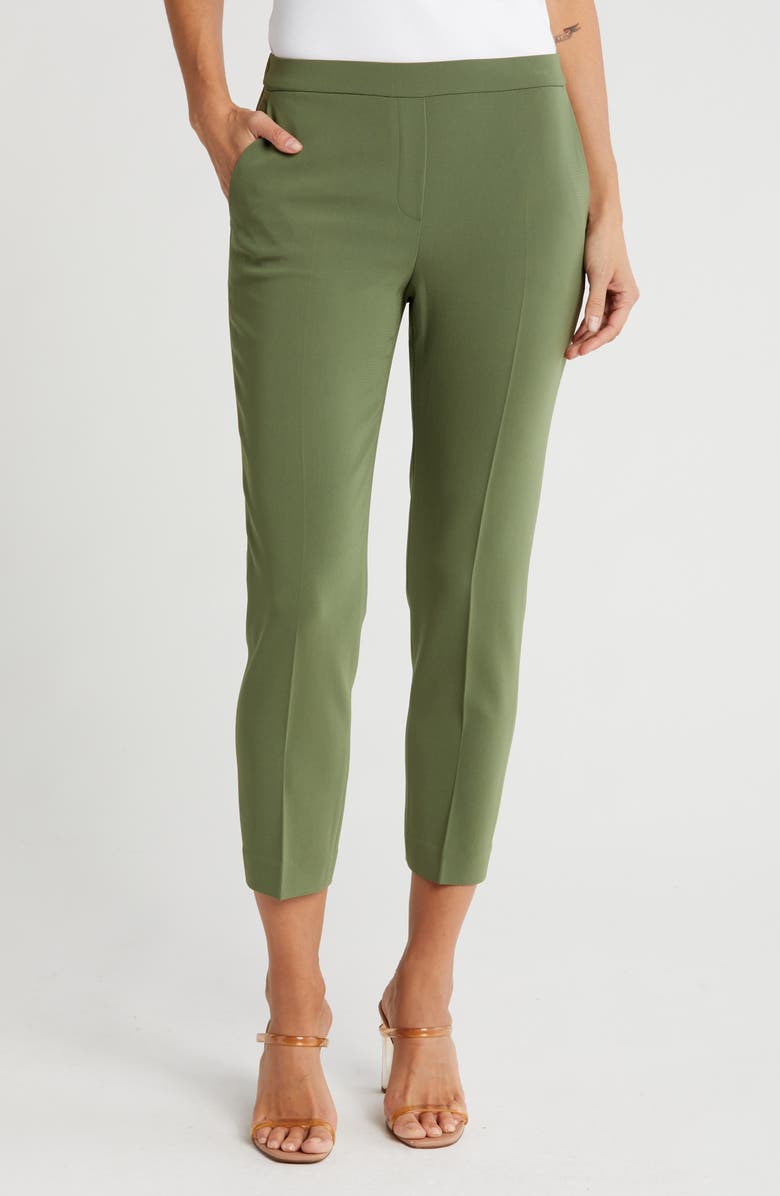 Theory Treeca Pull-On Trousers, Main, color, Bright Olive