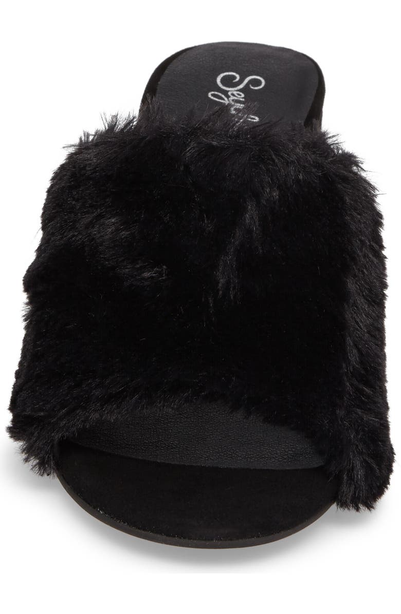 Seychelles Nobody Else Faux Fur Slide Sandal, Alternate, color,