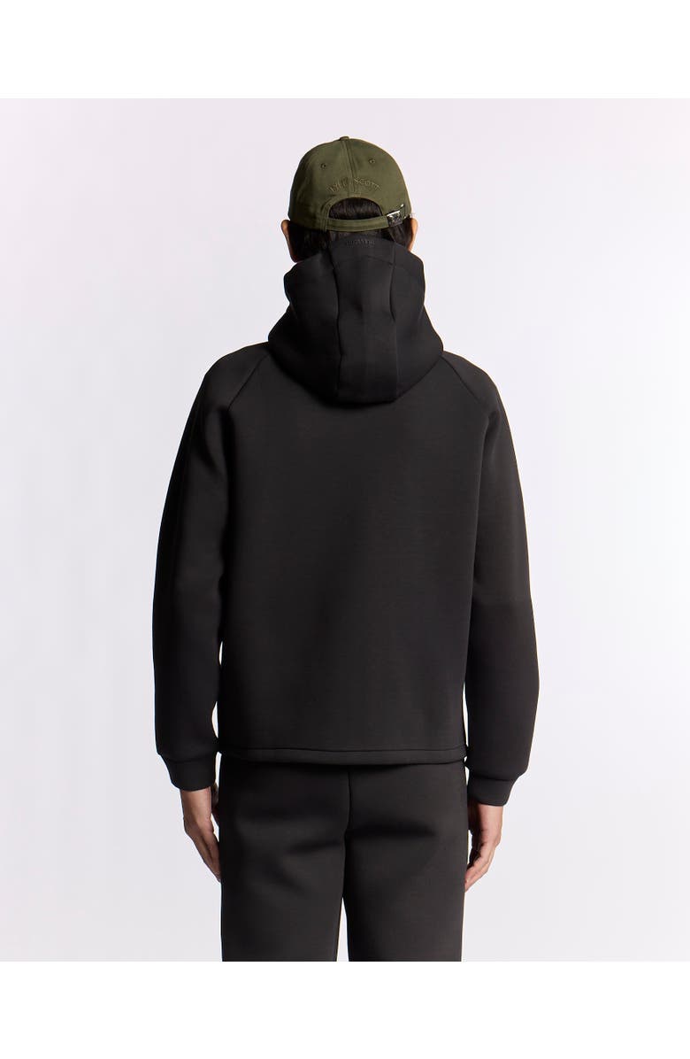 Lyle & Scott Neoprene Zip Through Hoodie, Alternate, color, Jet Black