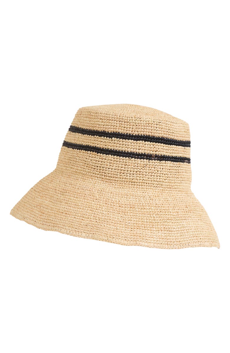 Vince Stripe Straw Bucket Hat, Alternate, color, 