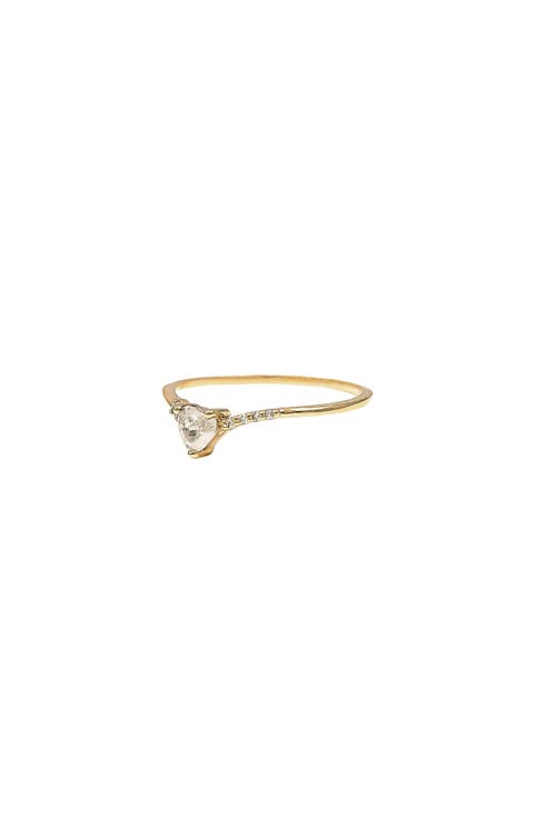 14k Gold Plating Bella Heart Ring Trendy Minimalist Dainty