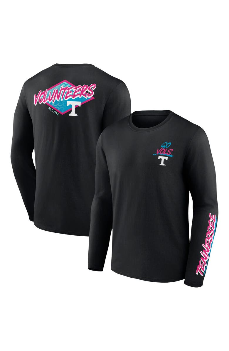 FANATICS Men's Fanatics Branded Black Tennessee Volunteers Spring Break Long Sleeve T-Shirt, Main, color,