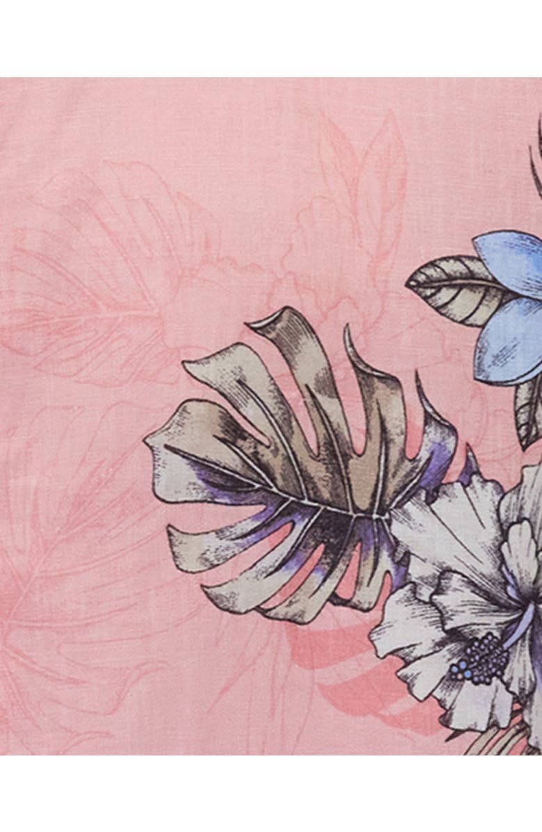 Lords of Harlech Exotic Floral Womens Cropped Zip Jacket, Alternate, color, Exotic Floral Coral