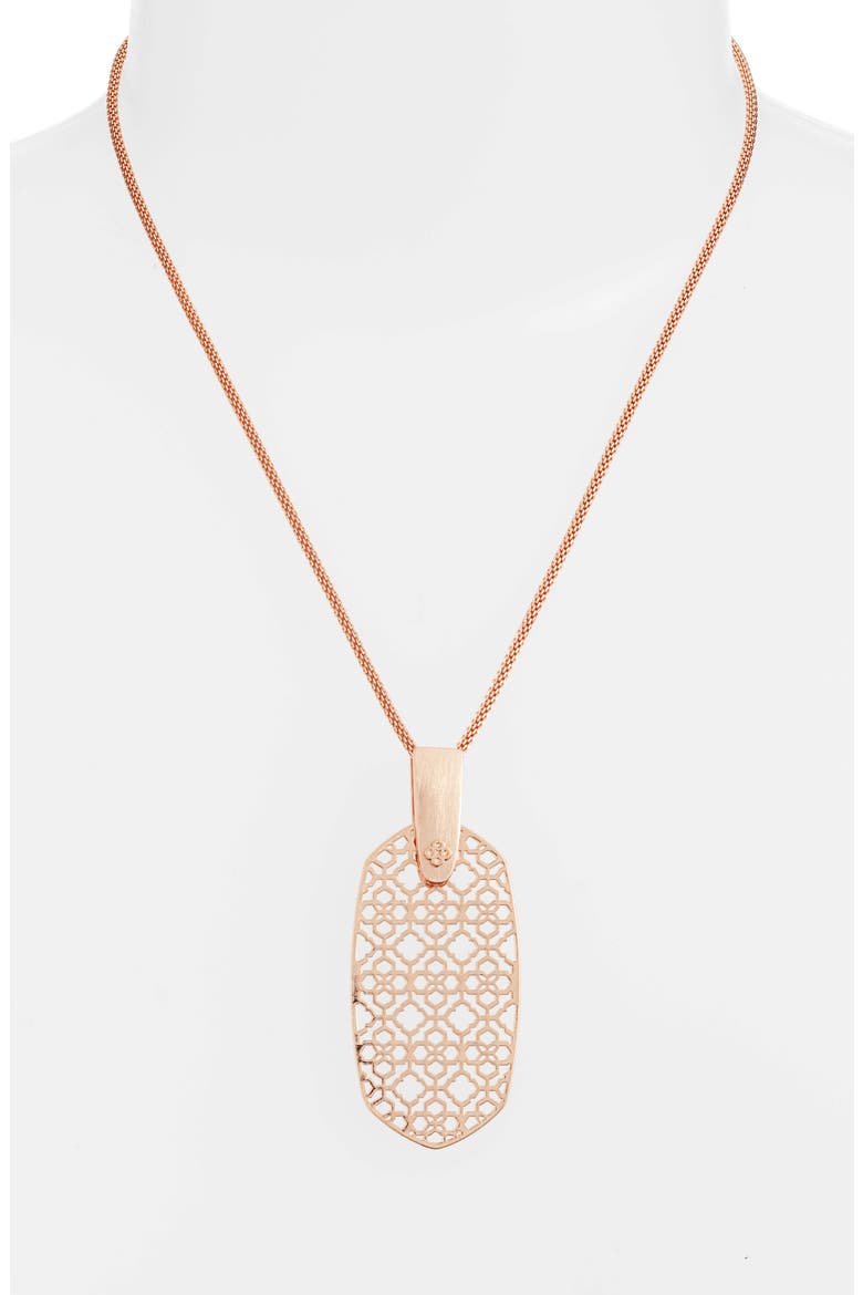 Inez Filigree Pendant Necklace, Alternate, color, ROSE GOLD FILIGREE
