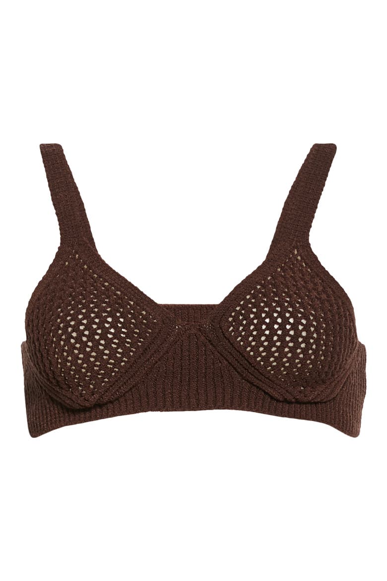Bra Top, Alternate, color, CHOCOLATE