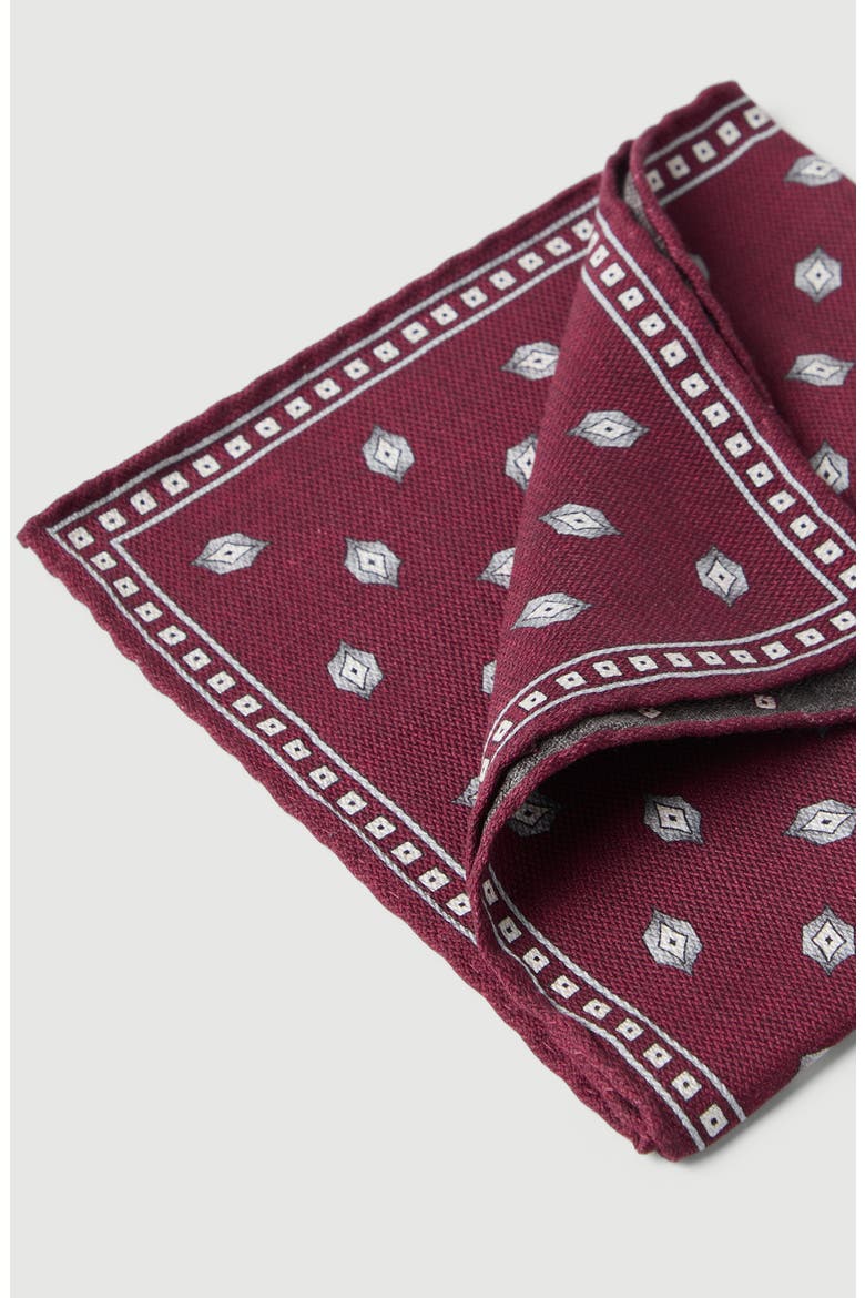Pocket square with pattern, Alternate, color, Red