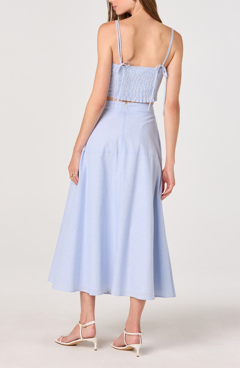 ASTR the Label Azzura Stripe Crop Top, Alternate, color, Blue Stripe