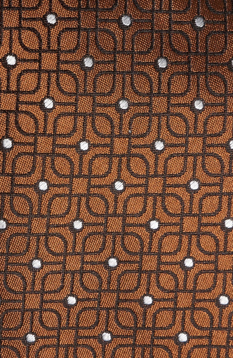 ZEGNA TIES Square Motif Silk Jacquard Tie, Alternate, color, Vicuna