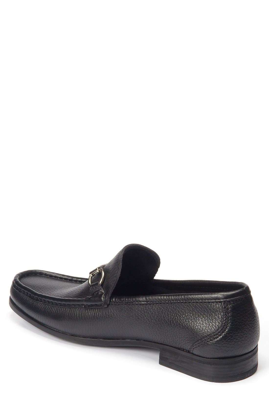 'Malibu' Suede Bit Loafer, Alternate, color, BLACK LEATHER