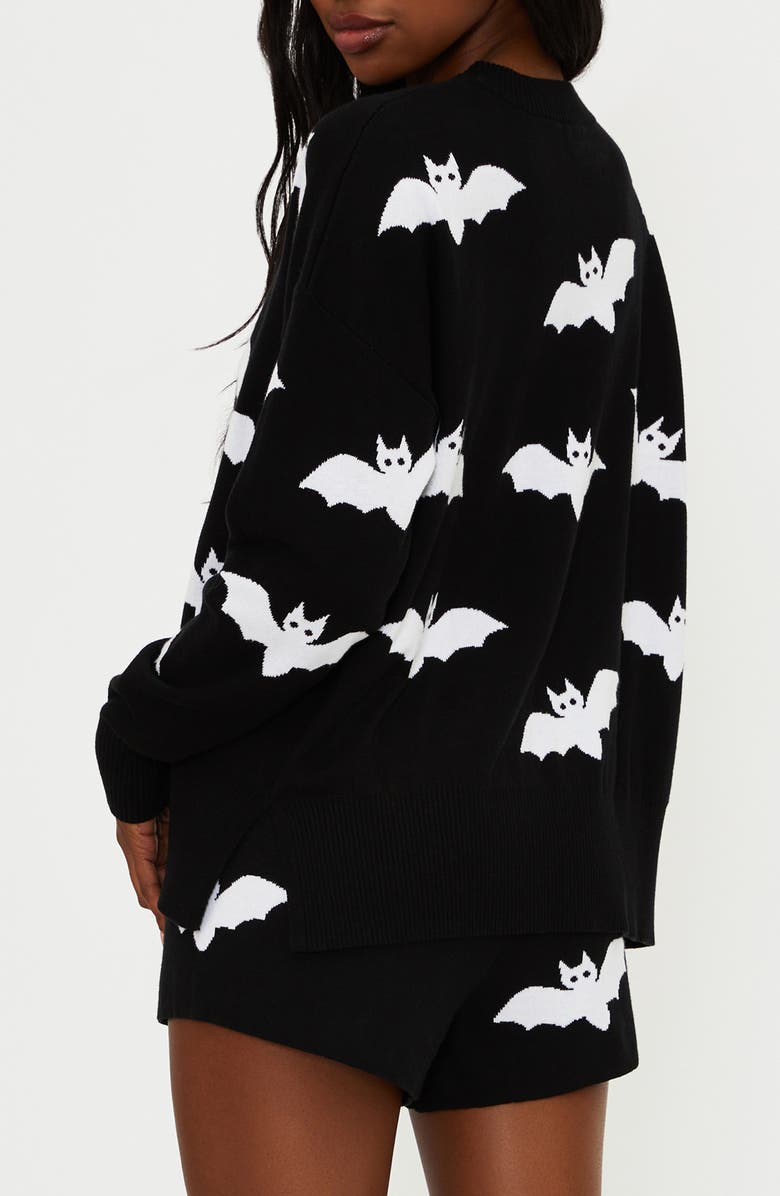 Beach Riot Callie Cotton Sweater, Alternate, color, Bats