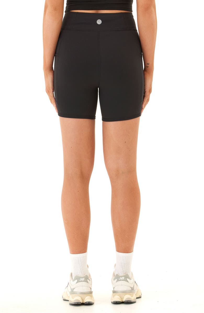 Threads 4 Thought Elena High Waist Pocket Bike Shorts, Alternate, color, Jet Black