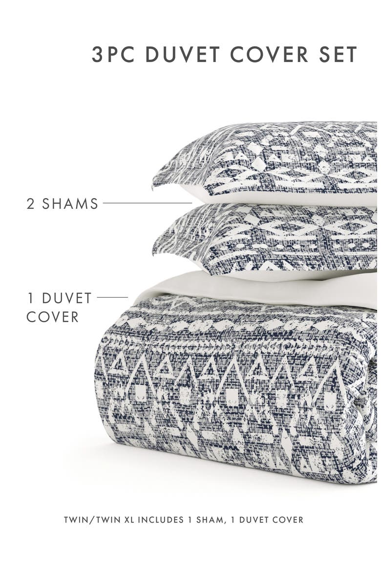 Premium Ultra Soft 3-Piece Reversible Duvet Cover Set, Alternate, color, NAVY