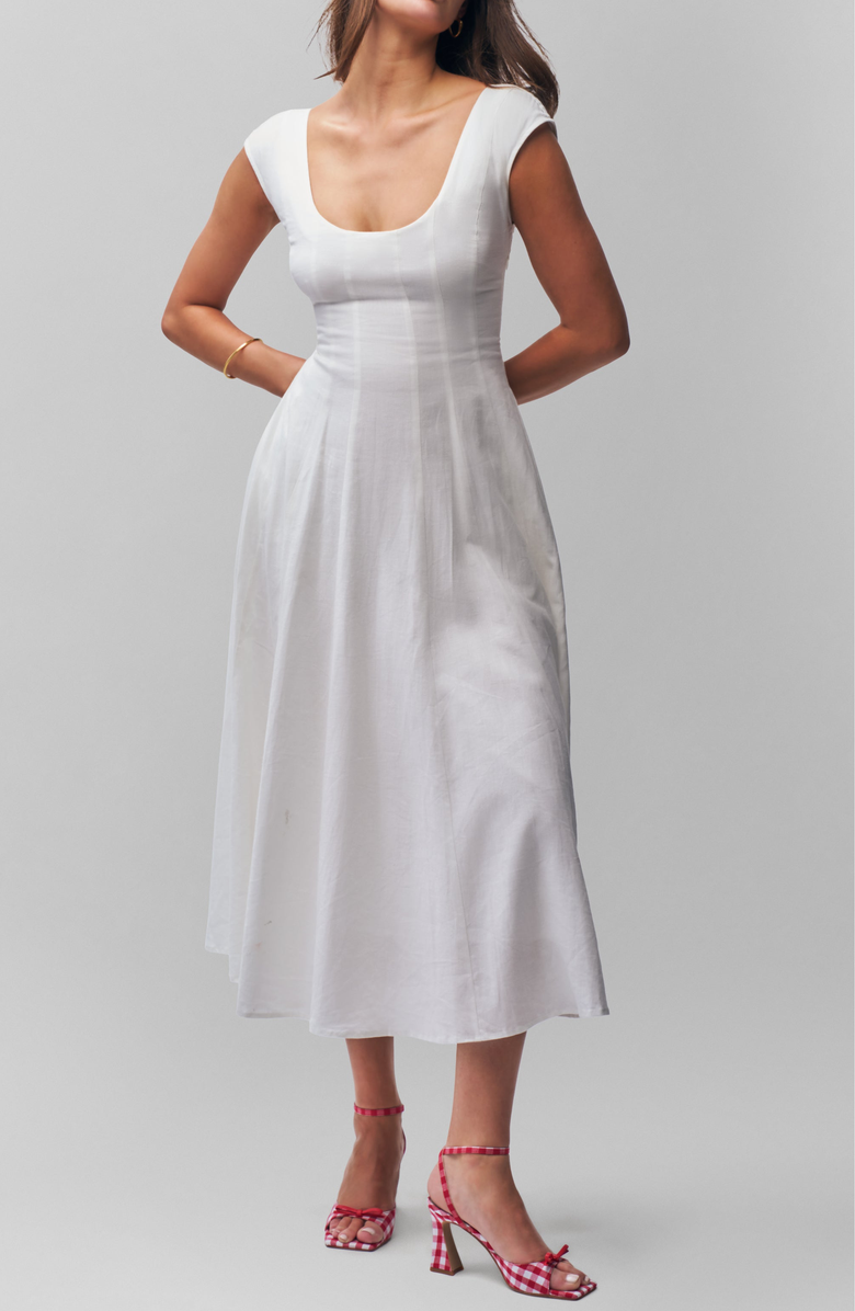 Guizio Leila Linen Dress, Main, color, 
