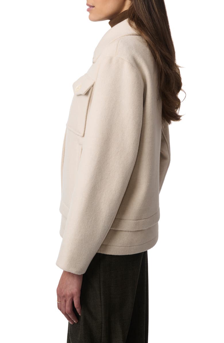 Bernardo Chest Pocket Coat, Alternate, color, Putty