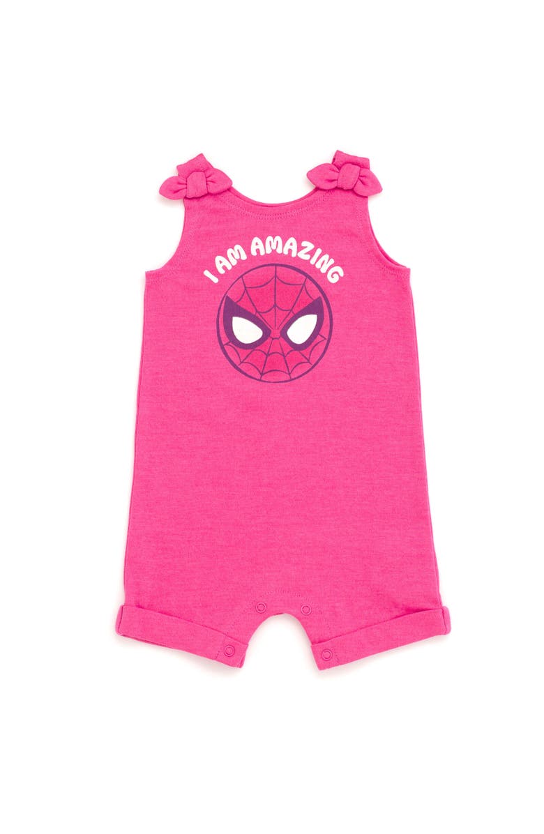 Marvel Spider-Man Avengers Sleeveless Romper Headband Set, Alternate, color, Red