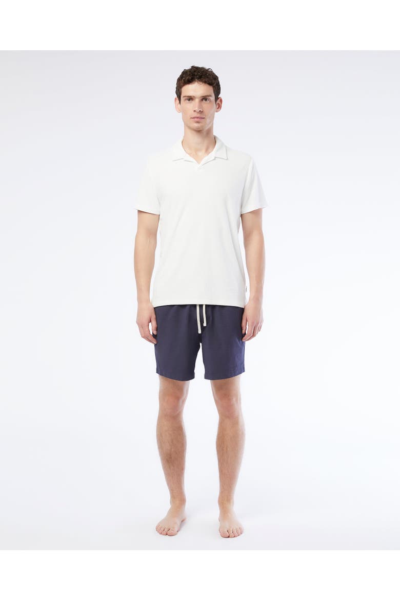 Towel Terry Johnny Collar Polo, Alternate, color, WHITE