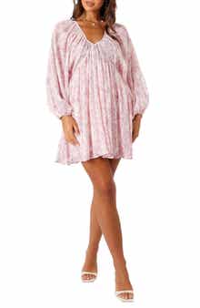 Petal & Pup Paris Floral Textured Long Sleeve Minidress