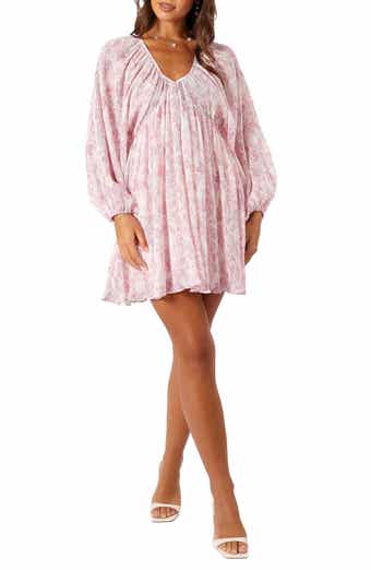 Petal & Pup Paris Floral Textured Long Sleeve Minidress