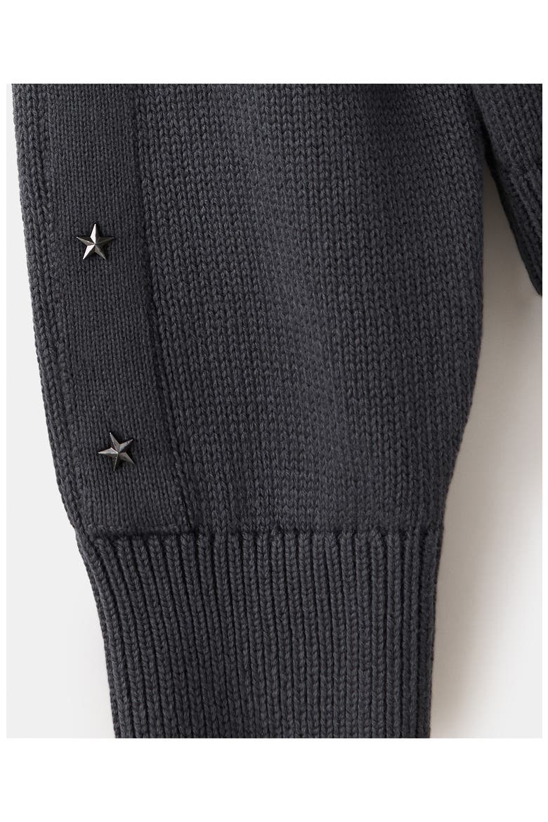 Star Studded Oversized Cotton Sweater, Alternate, color, CHARCOAL