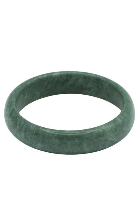 Tennis Opaque Green Jade Stone Bangle