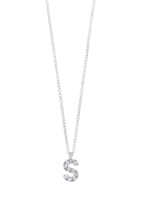 Icon Diamond Initial Pendant Necklace
