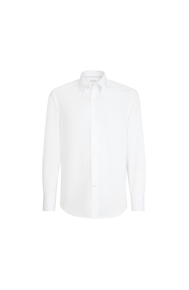 Brunello Cucinelli Button-down collar shirt, Alternate, color, White