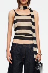 LIONESS Dolce Stripe Camisole & Scarf