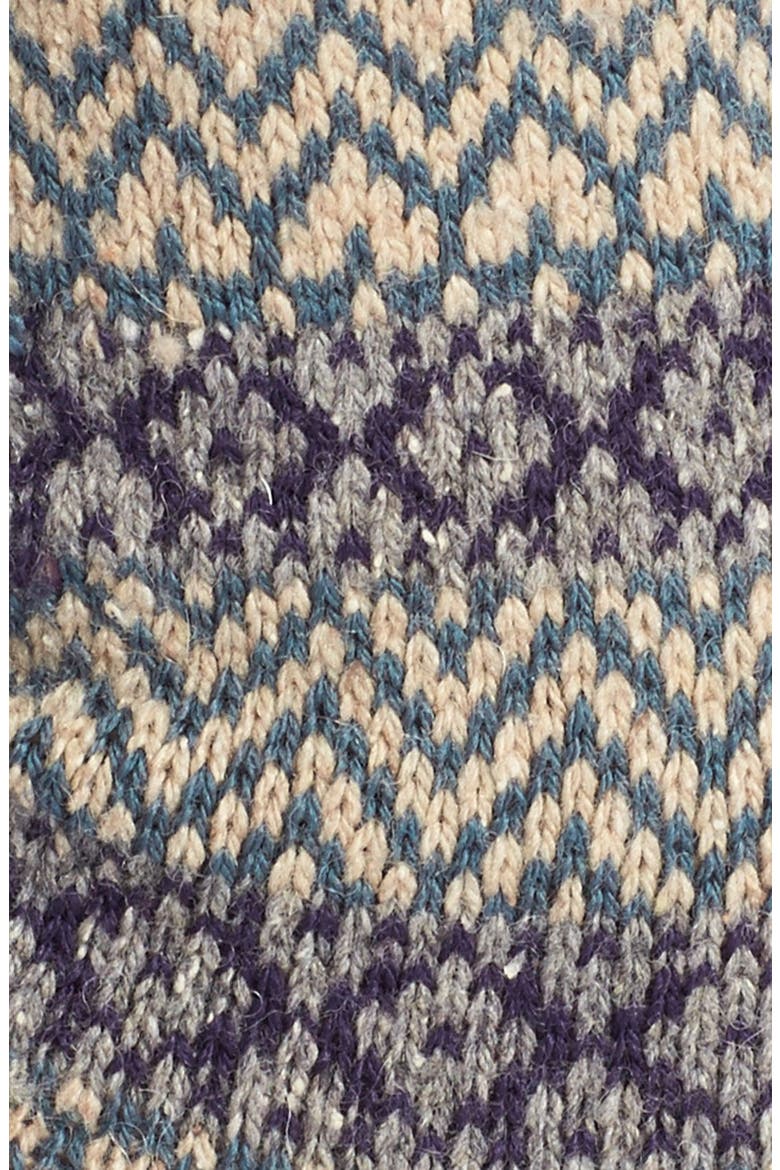 Scott-Nichol 'Rosedale Fair Isle' Wool Blend Socks, Alternate, color, GRANITE