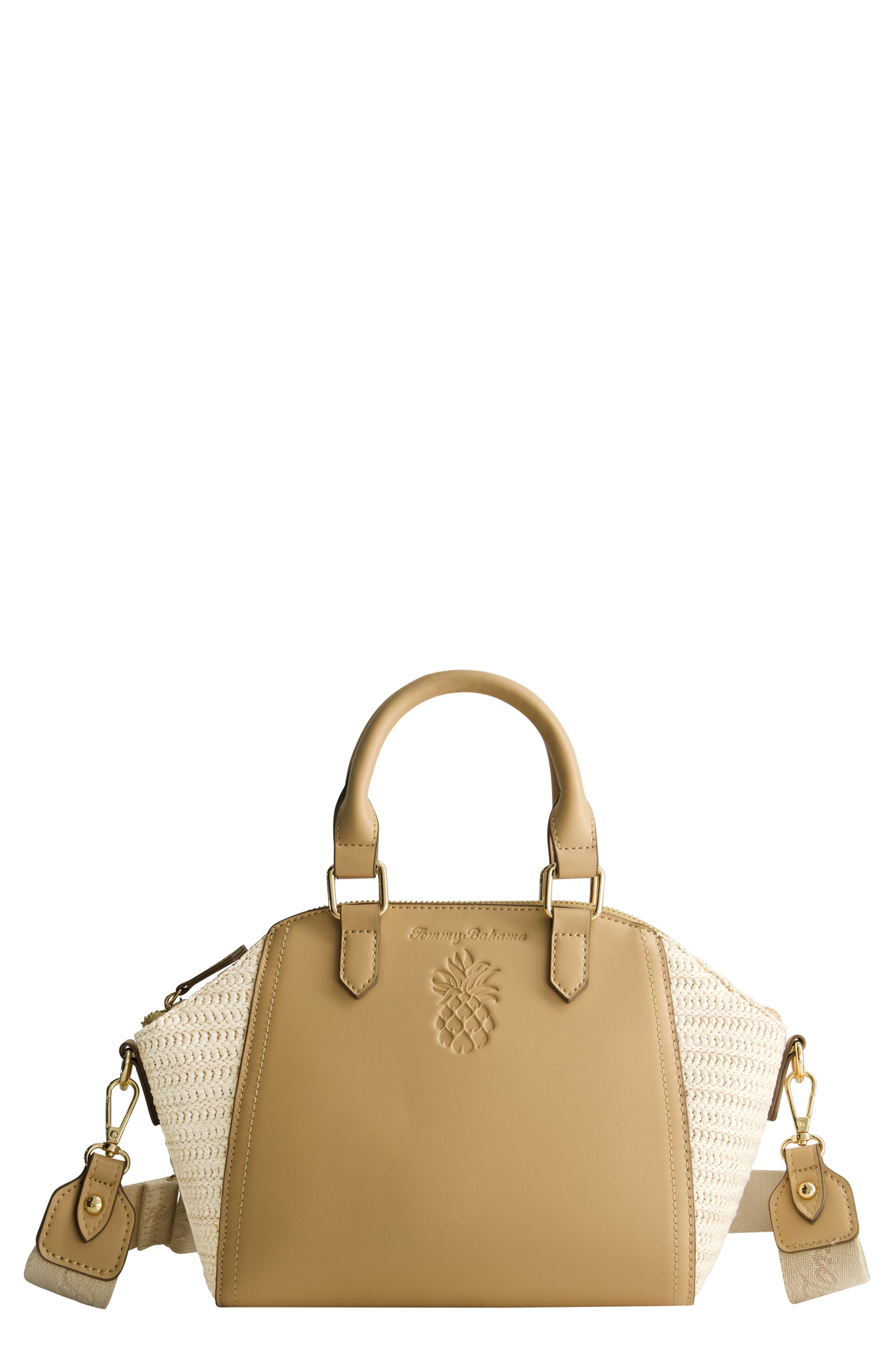 Tommy Bahama Logo Debossed Large Satchel Bag, Main, color, 