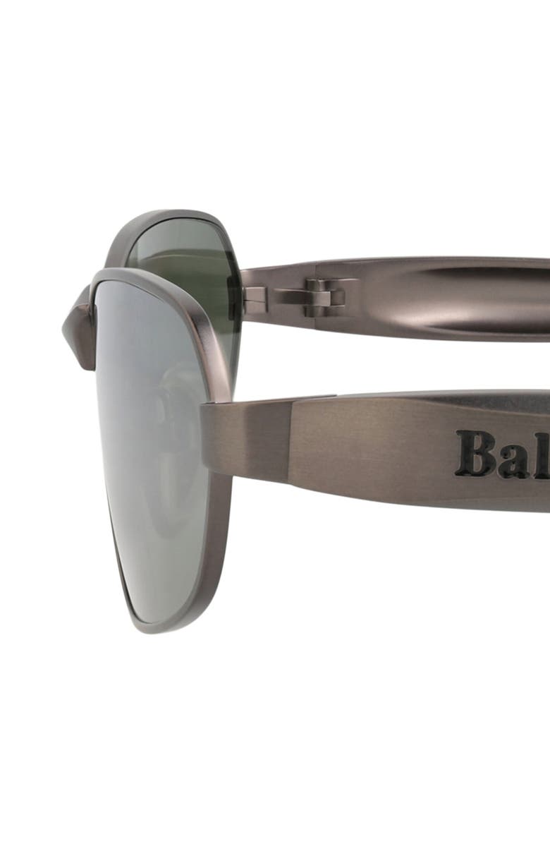 Balenciaga 66mm Novelty Sunglasses, Alternate, color, Ruthenium Ruthenium Green