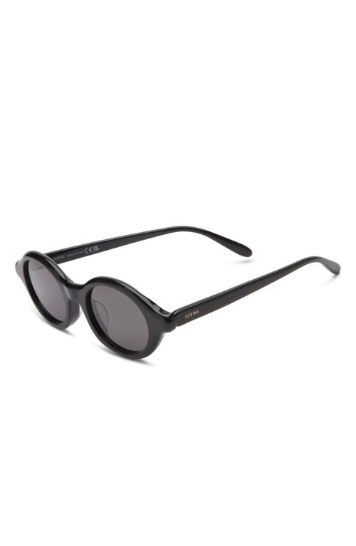 Loewe Slim Round Sunglasses In Black
