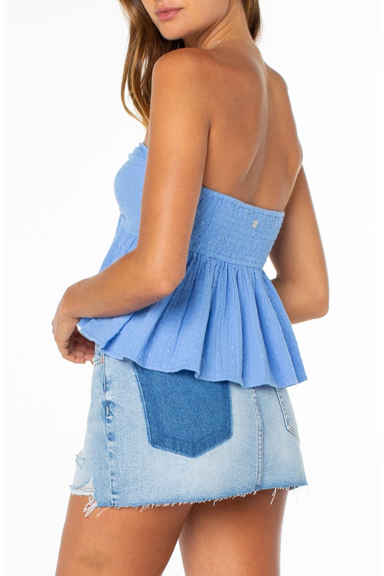 Ventura Strapless Cotton Babydoll Top, Alternate, color, CORNFLOWER