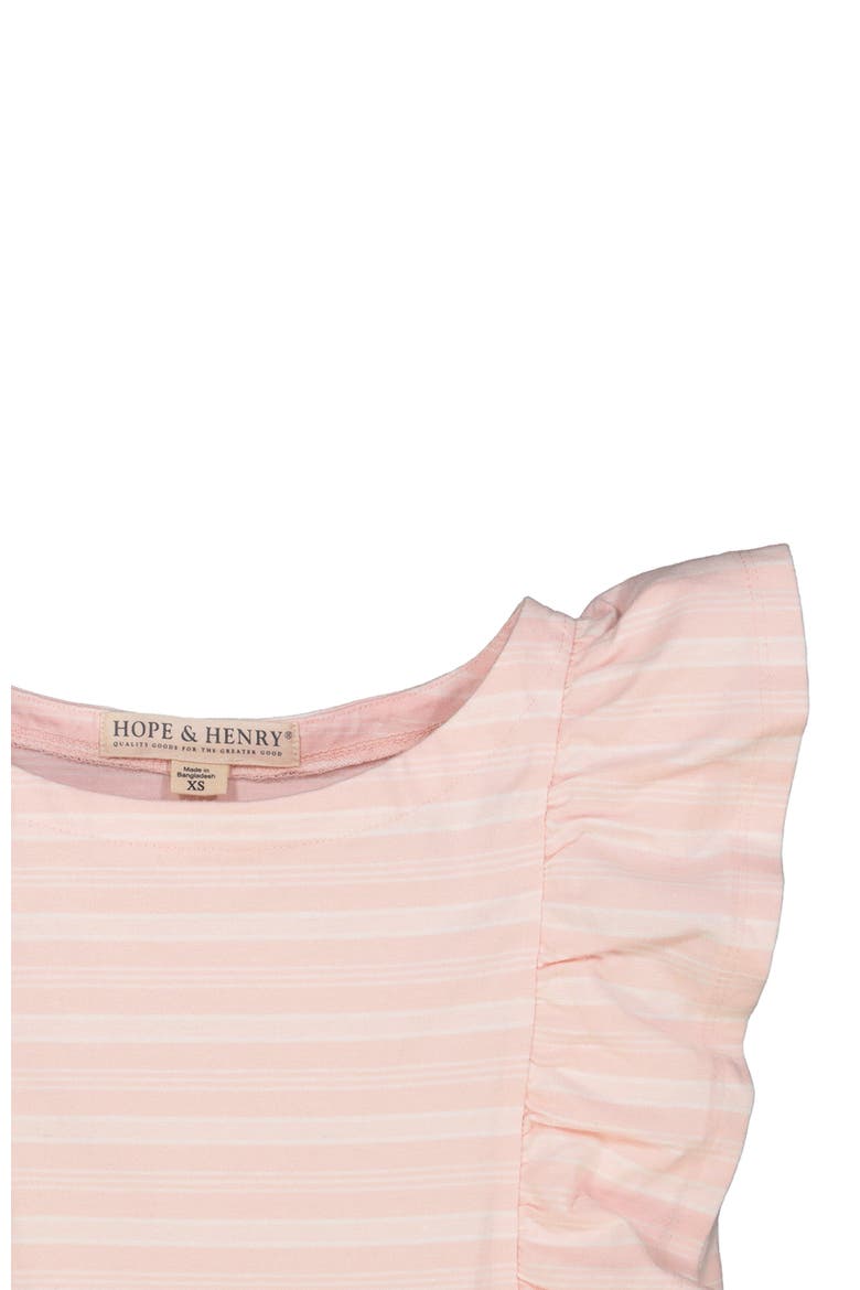 Girls' Ruffle Knit Top, Kids, Alternate, color, Light Pink Stripe