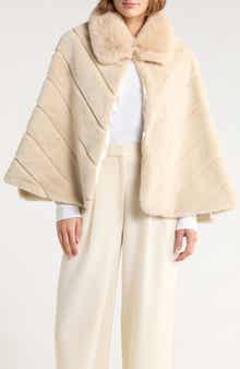 BCBG Faux Fur Cape