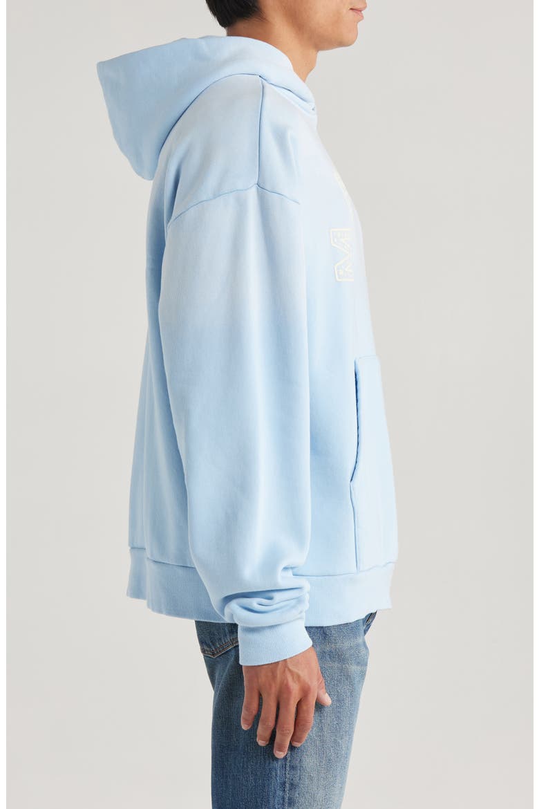 Starry Arc Logo Cotton Graphic Hoodie, Alternate, color, ICE BLUE
