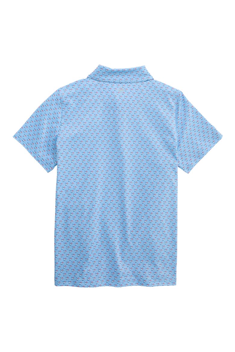 Kids' Print Polo, Alternate, color, GOLF BALL