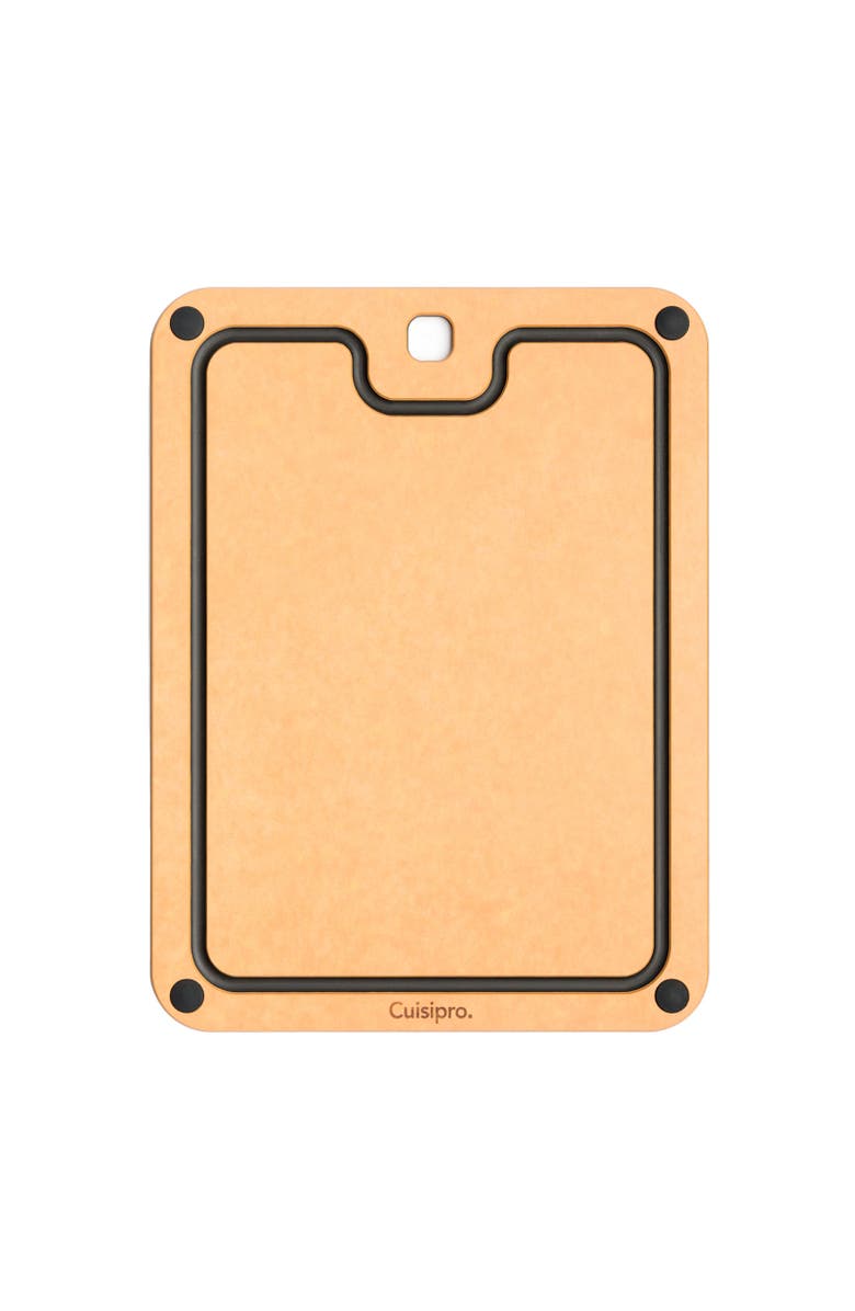 CUISIPRO Fibre Wood Cutting Board with Silicone Feet, Main, color, Natural