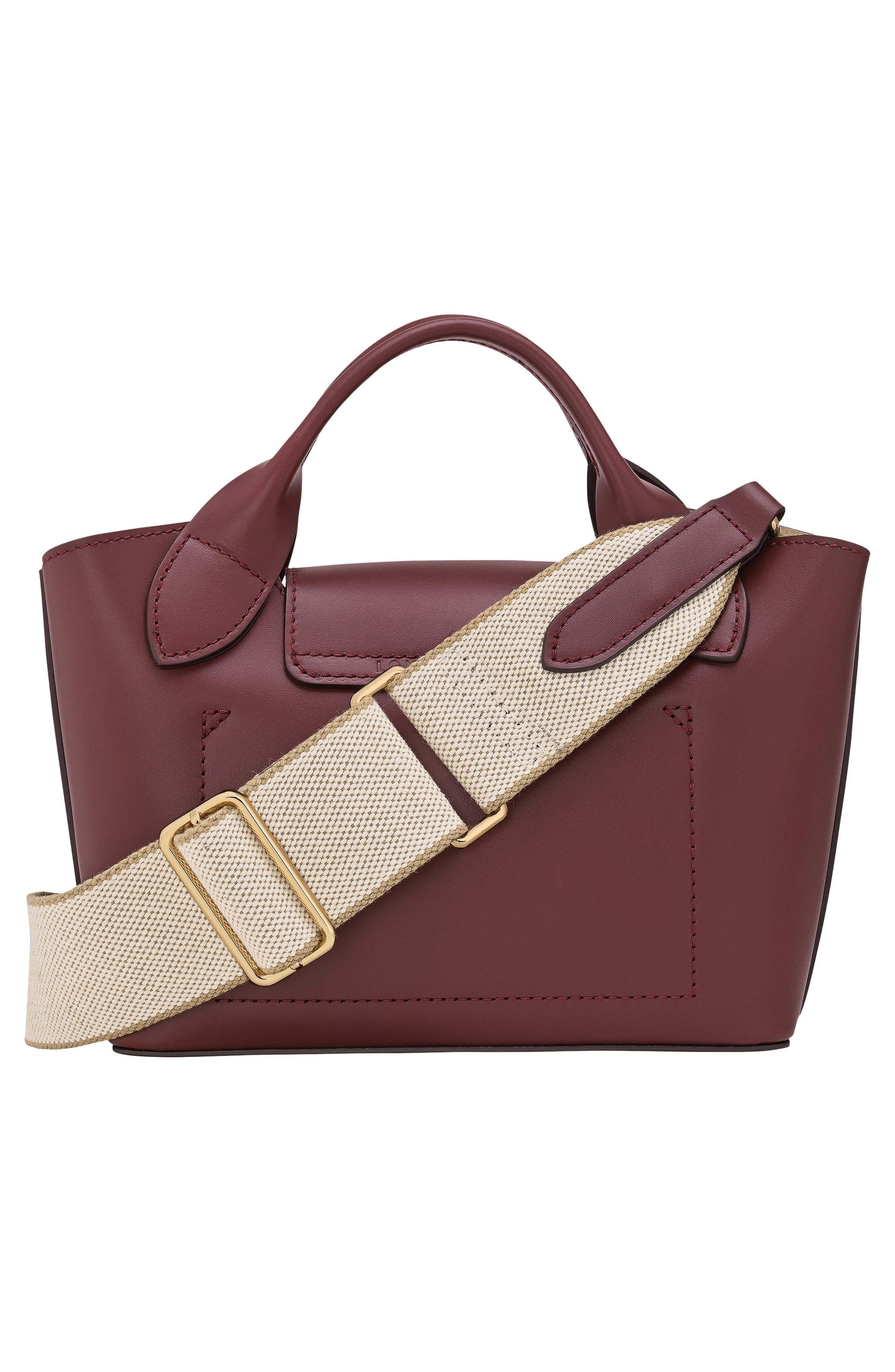 Longchamp Extra Small Épure Timeless Leather Crossbody Bag, Alternate, color, Burgundy
