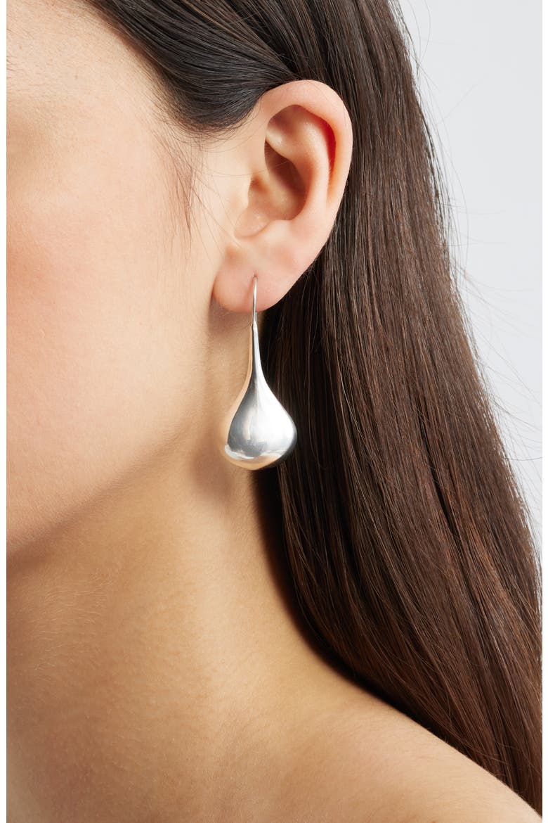 Moon Drop Thailand Sterling Silver Earrings, Alternate, color, SILVER