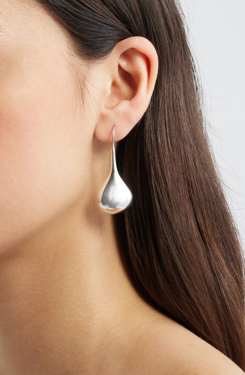 Child of Wild Moon Drop Thailand Sterling Silver Earrings, Alternate, color, Silver