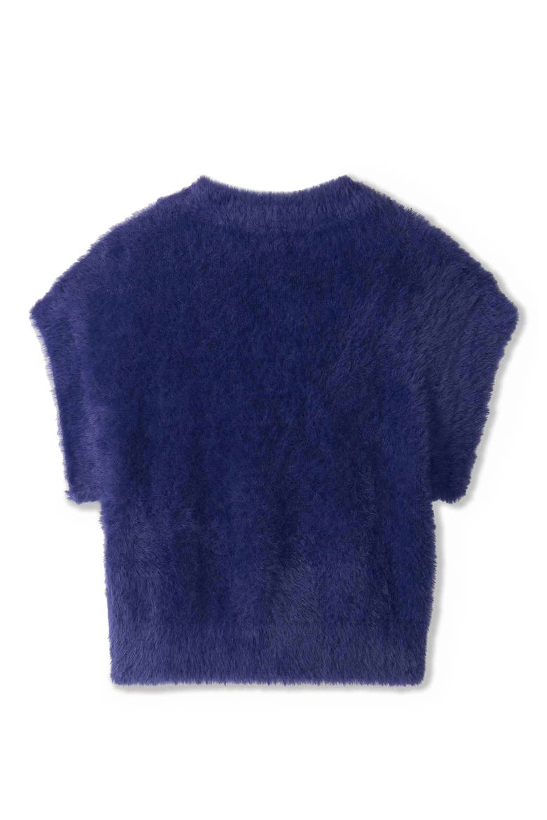 Kids' Flower Everywhere Sweater, Alternate, color, PATRIOT BLUE