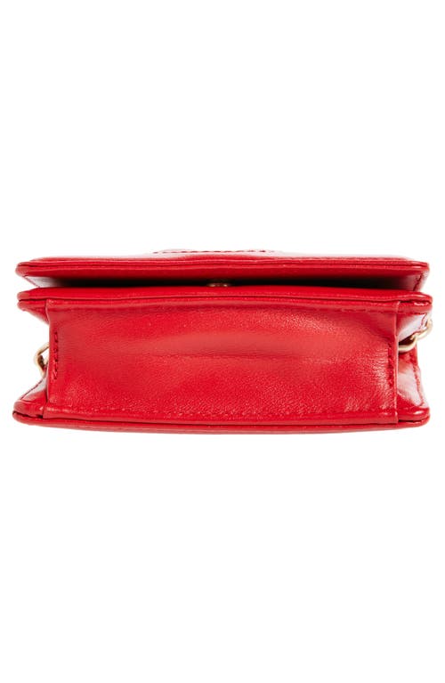 Valentino By Mario Valentino Tiny Leather Crossbody Bag In Red
