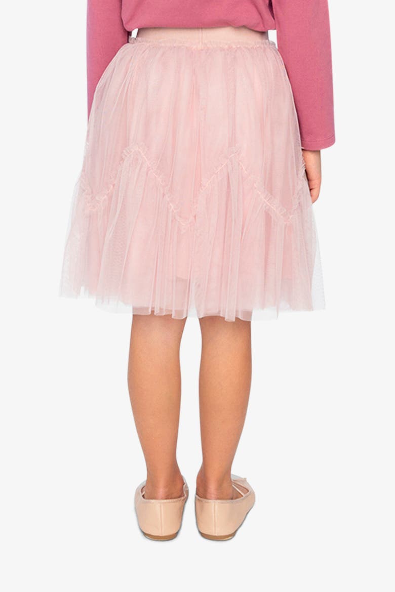 Tiered Mesh Elastic Waist Skirt, Alternate, color, Pale Dusty Pink