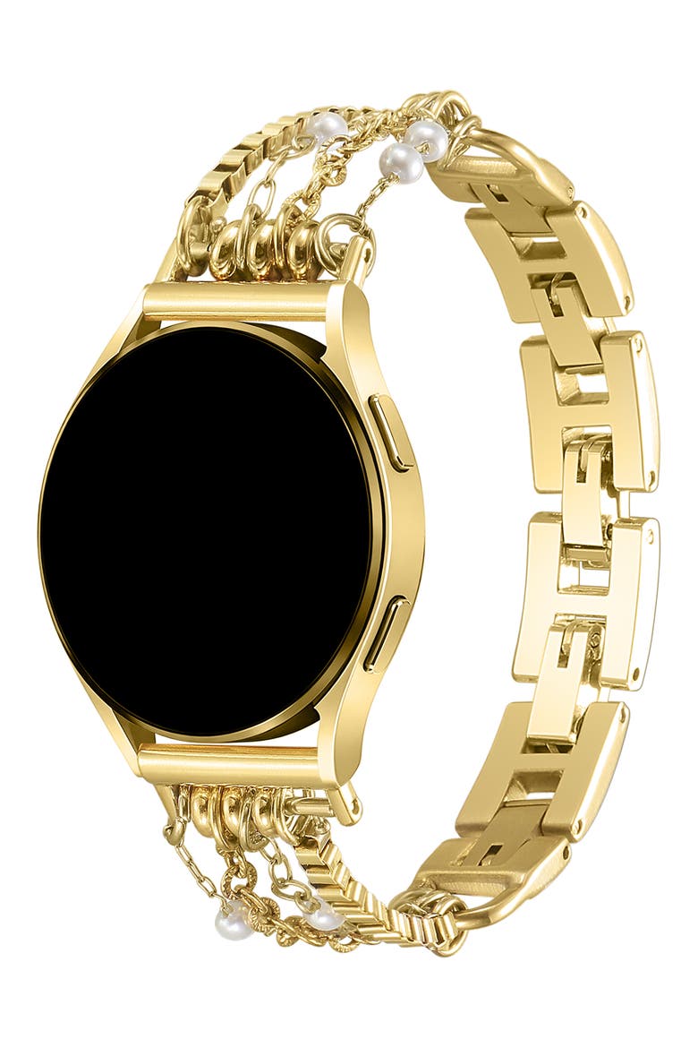 Gigi Pearl Chain Watchband, Alternate, color, GOLD