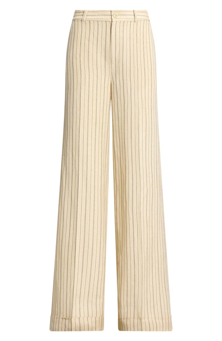 Lauren Ralph Lauren Pinstripe Wide Leg Pants, Alternate, color,