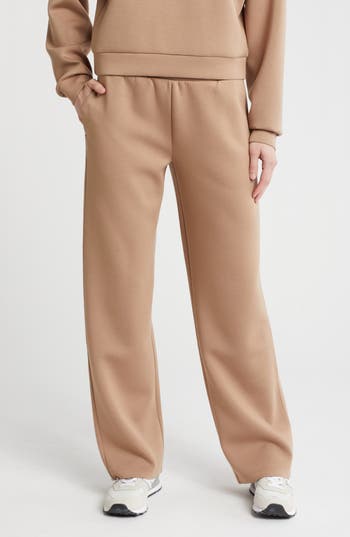Z By Zella Whisper Scuba High Waist Pants In Tan Portabella