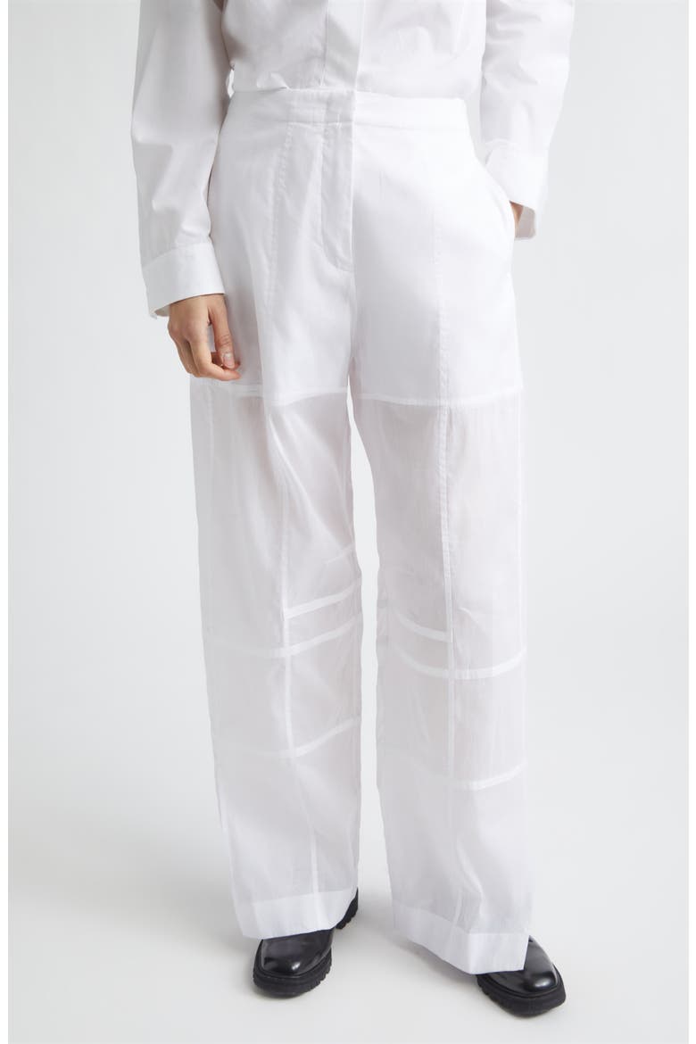 Multicut Cotton Pants, Main, color, OPTIC WHITE