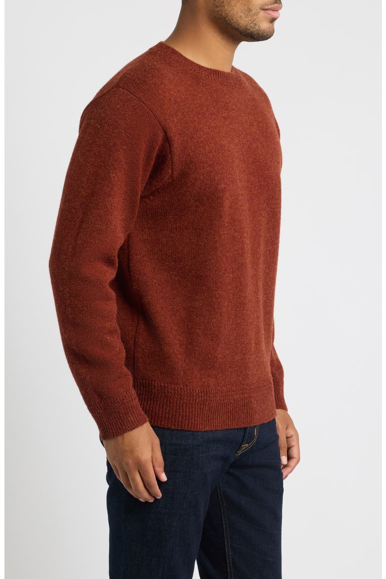 Wool Crewneck Sweater, Alternate, color, DARK RED HEATHER